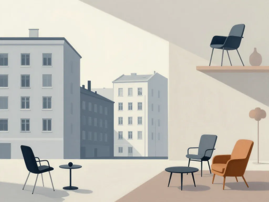 Architecture scandinave et mobilier Arne Jacobsen