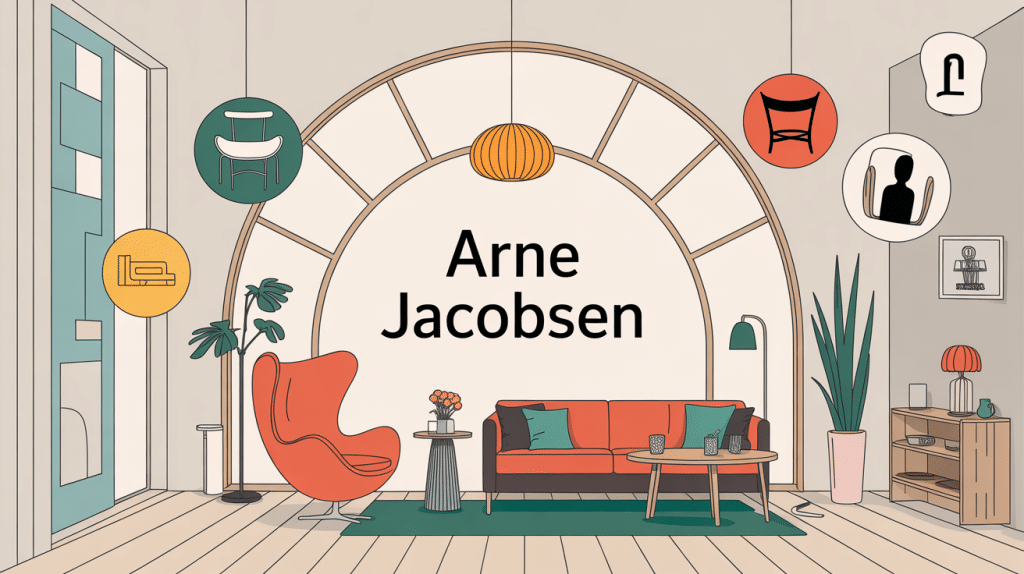 Intérieur scandinave avec Egg Chair Arne Jacobsen