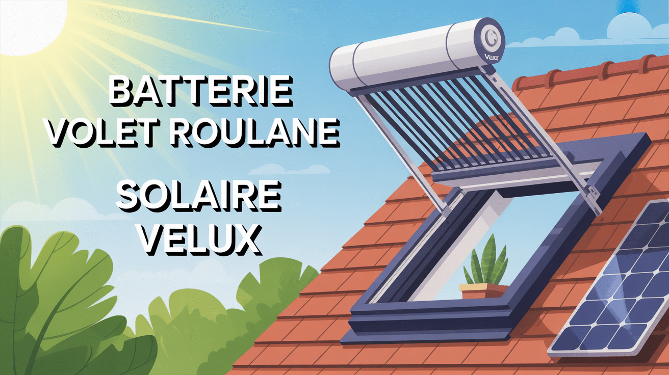 batterie pour volet roulant solaire velux fenêtre toit panneau solaire