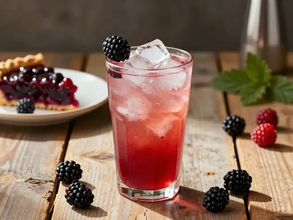 bramble cocktail mûres pâtisserie dessert scène produit