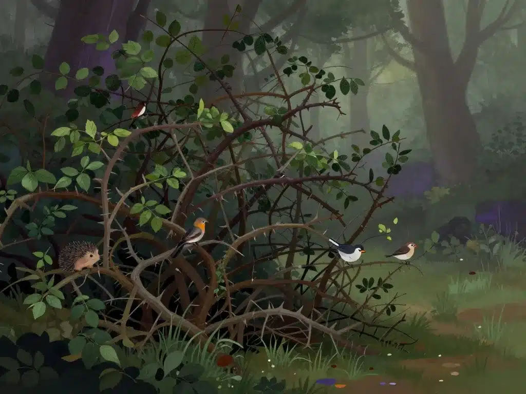 bramble bosquet ronce nature forêt animaux