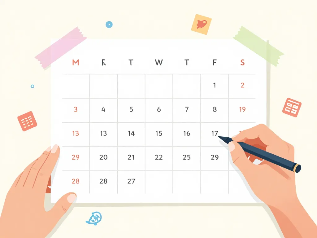 calendrier mensuel 2025 personnalisé pour la vie