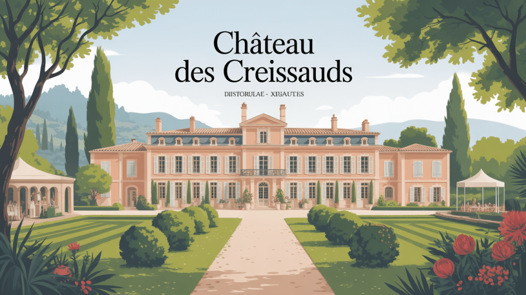 Vue stylisée du château des Creissauds Provence