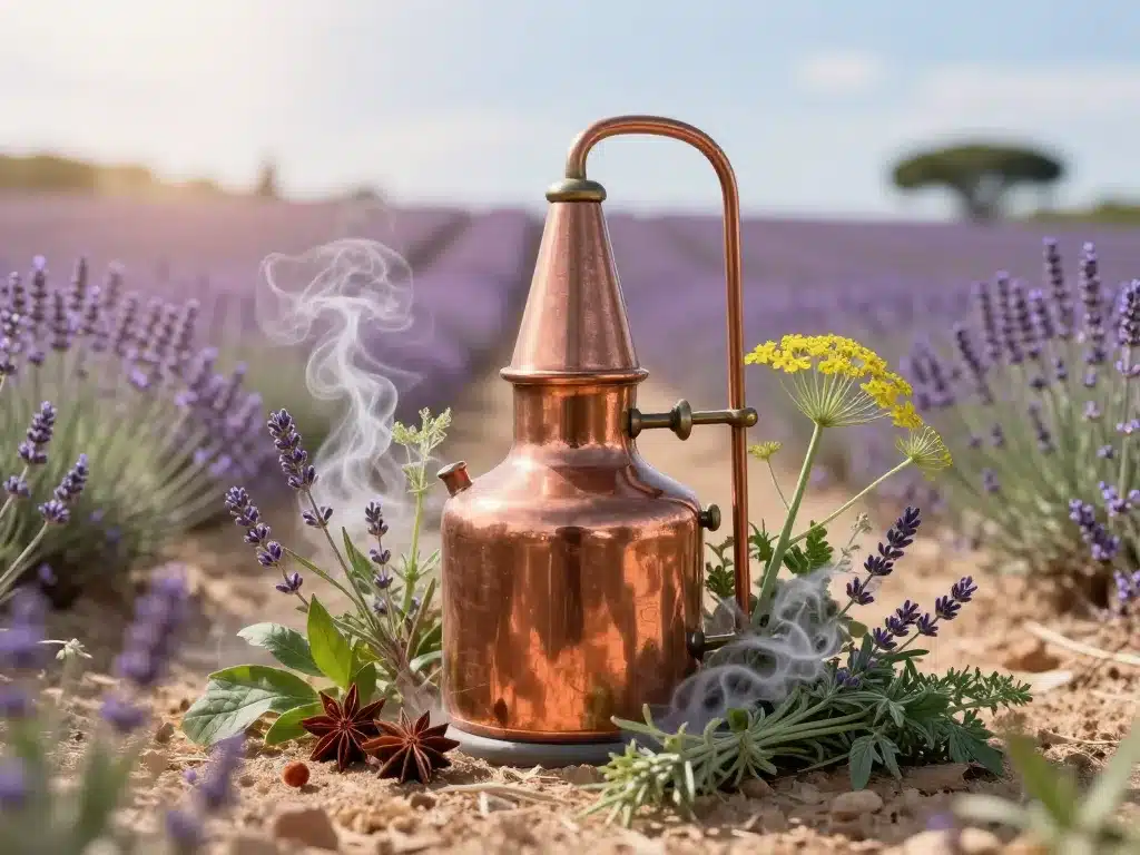 Pastis artisanal distillerie château des Creissauds Provence