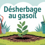 Désherber au gasoil illustration dangers pollution jardin