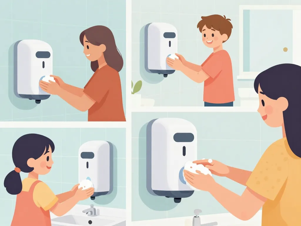 distributeur de savon automatique utilisation hygiénique