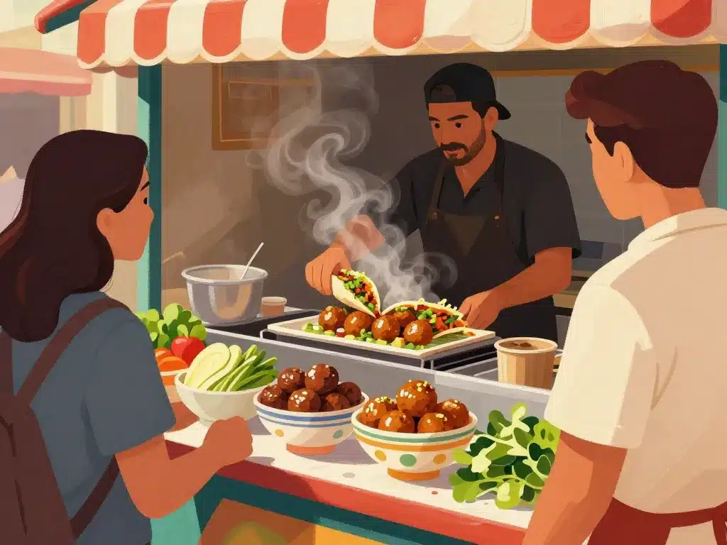 falafel kebab restaurant street food qualité