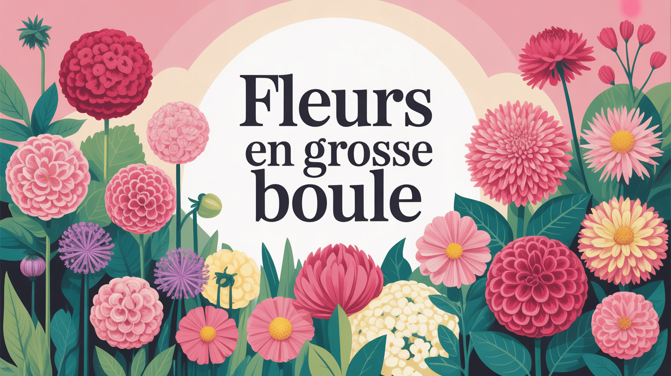 fleurs grosse boule hortensias dahlias pivoines gomphrenas