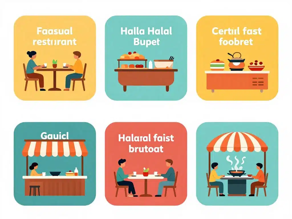 flunch halal diagramme choix restaurants comparatif