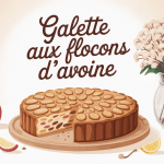 galette aux flocons d avoine appétissante avec fruits et bol de flocons