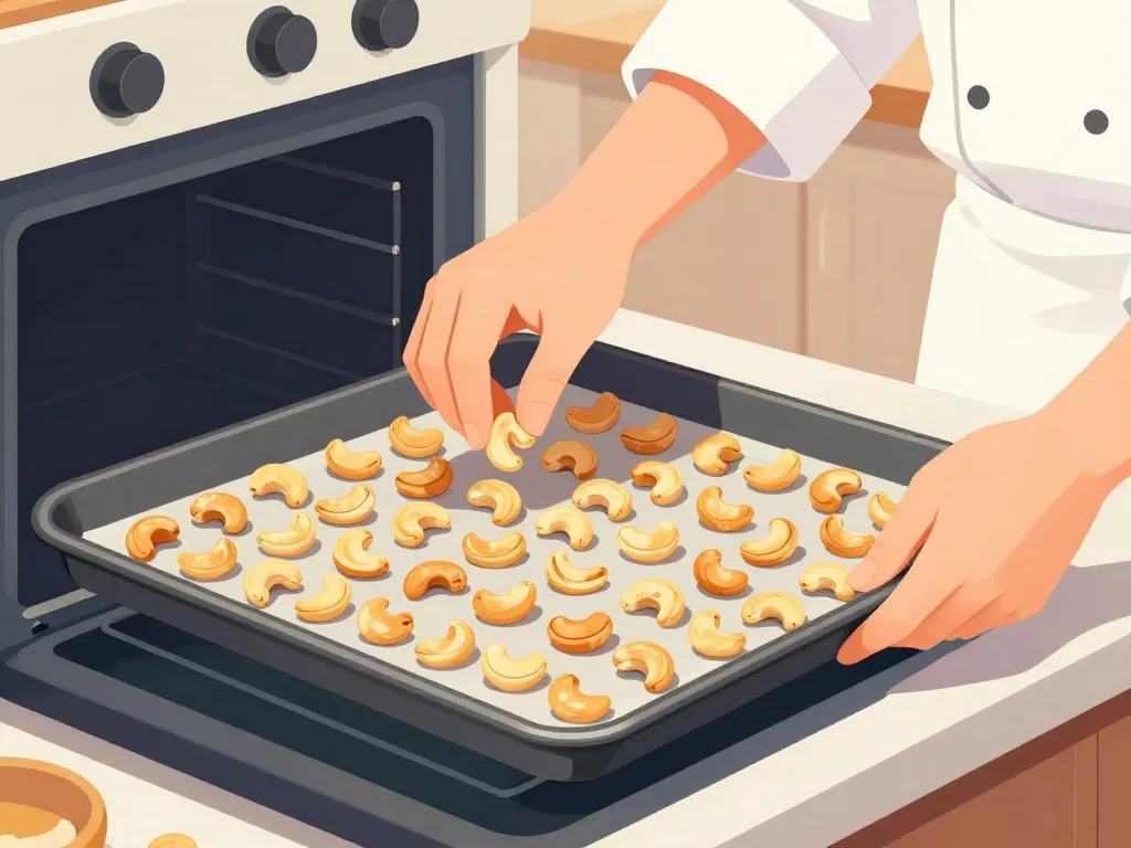 griller des noix de cajou étapes four doré