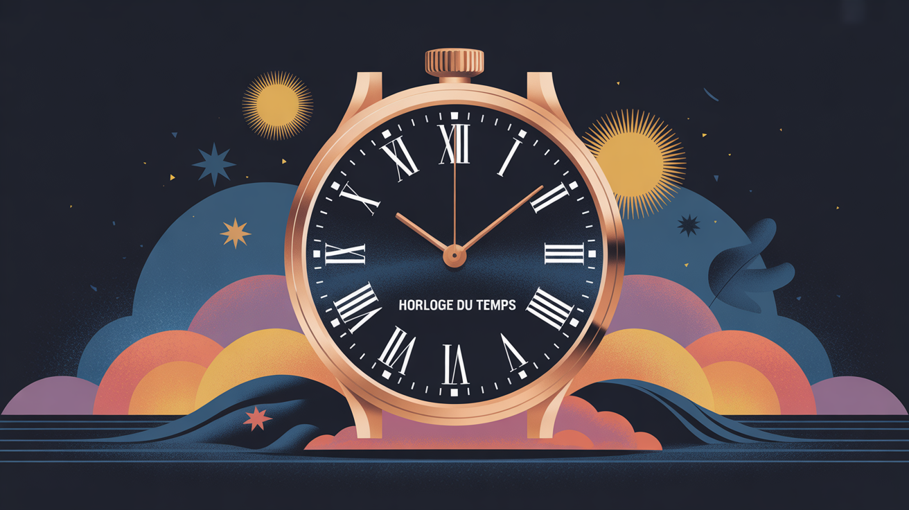 horloge du temps fusion horloge moderne et ancienne