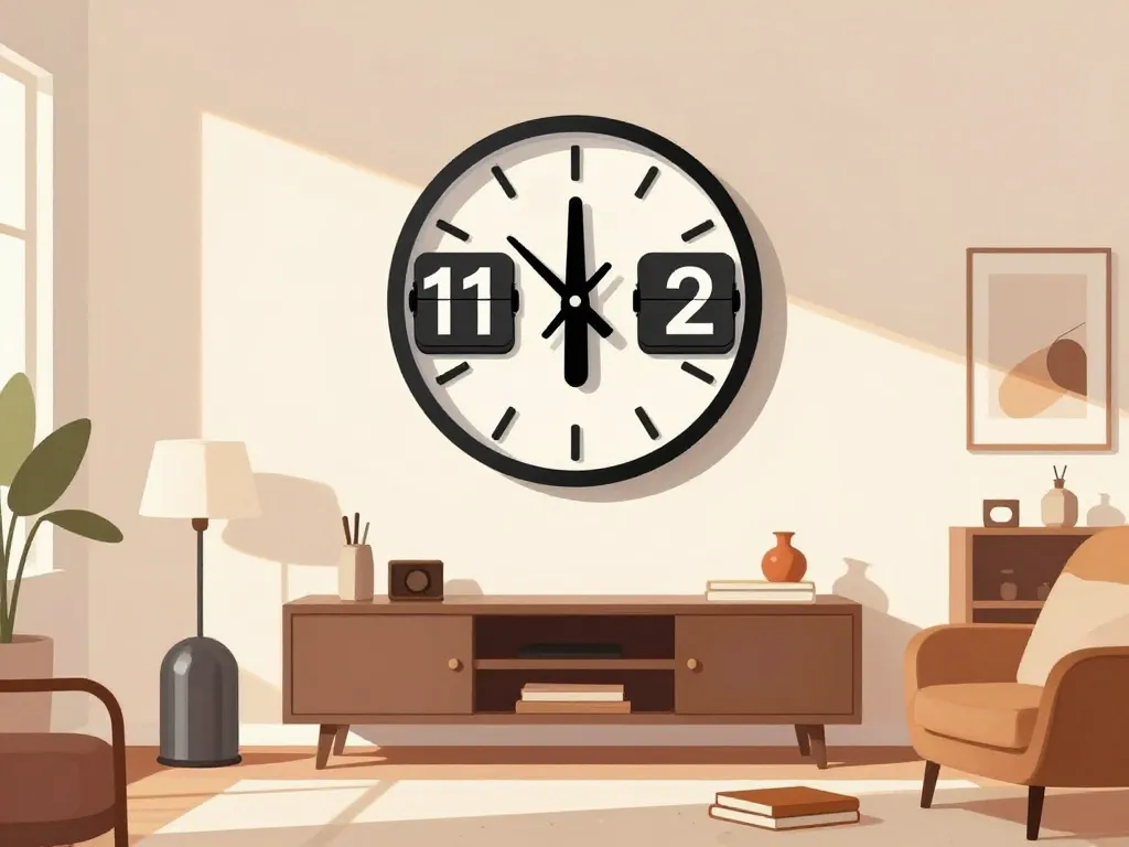 horloge flip flap murale salon style industriel vintage