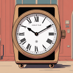 horloge flip flap mécanique stylisée décor rétro moderne