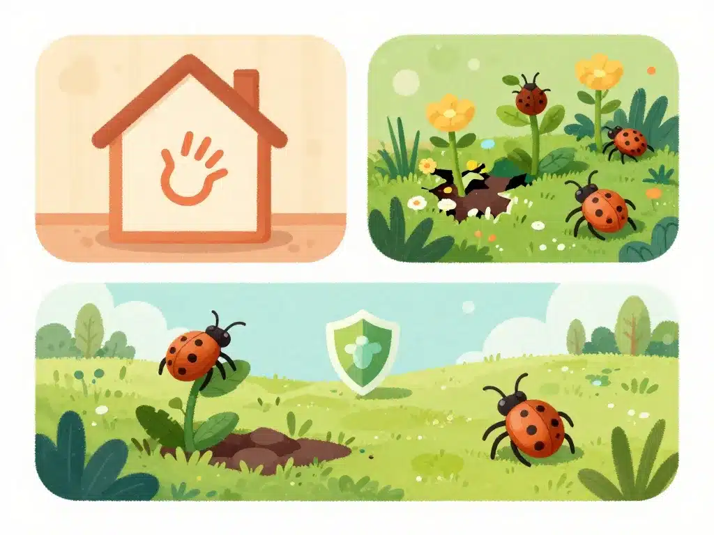 illustration impact que mange la punaise sur santé plantes maison