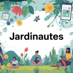 Illustration digitale les jardinautes jardin et technologie