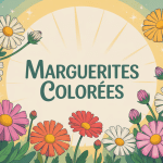 illustration marguerite couleur variétés jardin