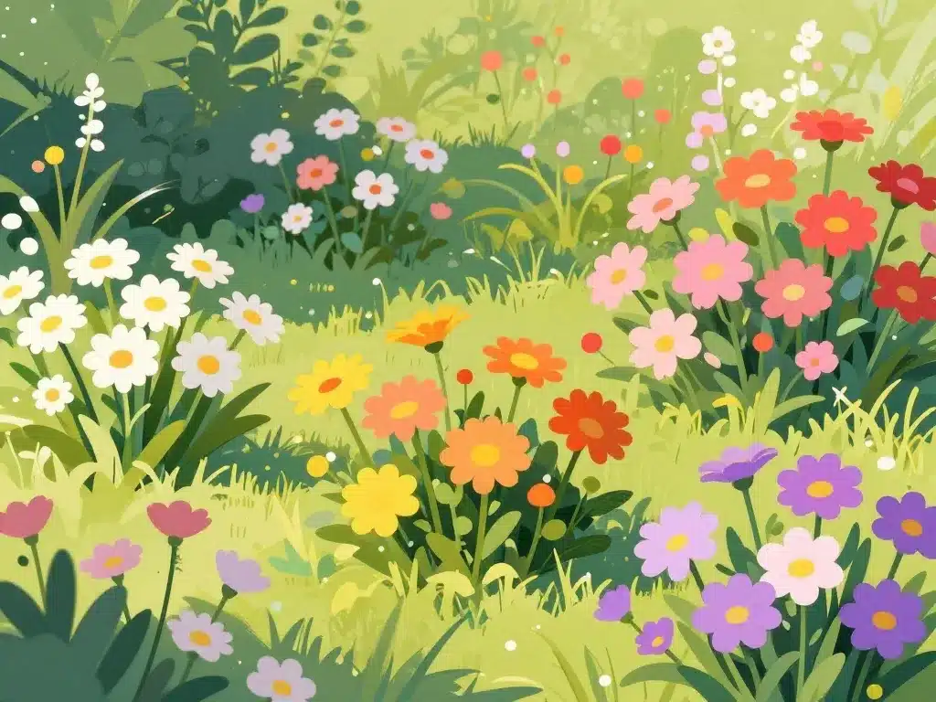 palette marguerite couleur jardin massif