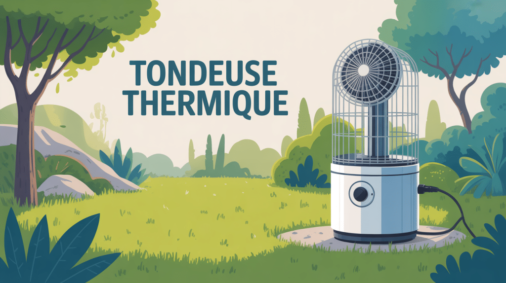 meilleur tondeuse thermique dans un jardin verdoyant