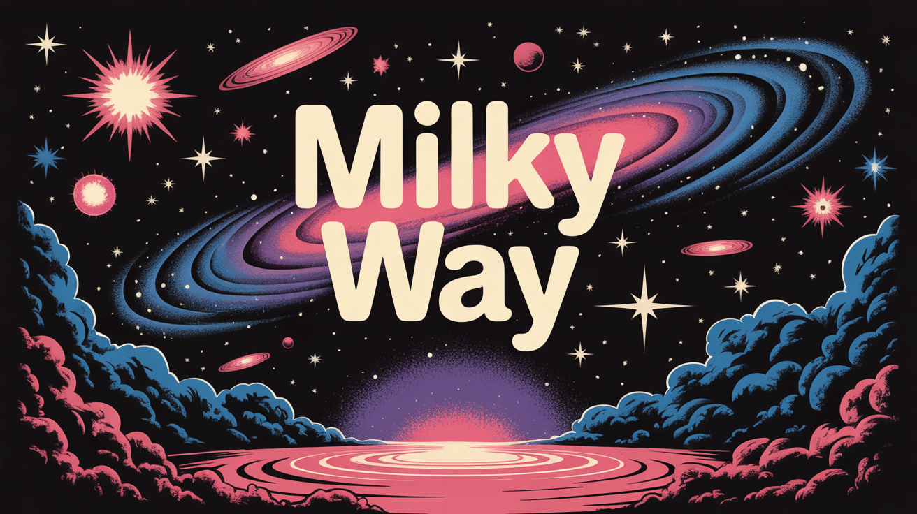 illustration artistique milky way vue espace