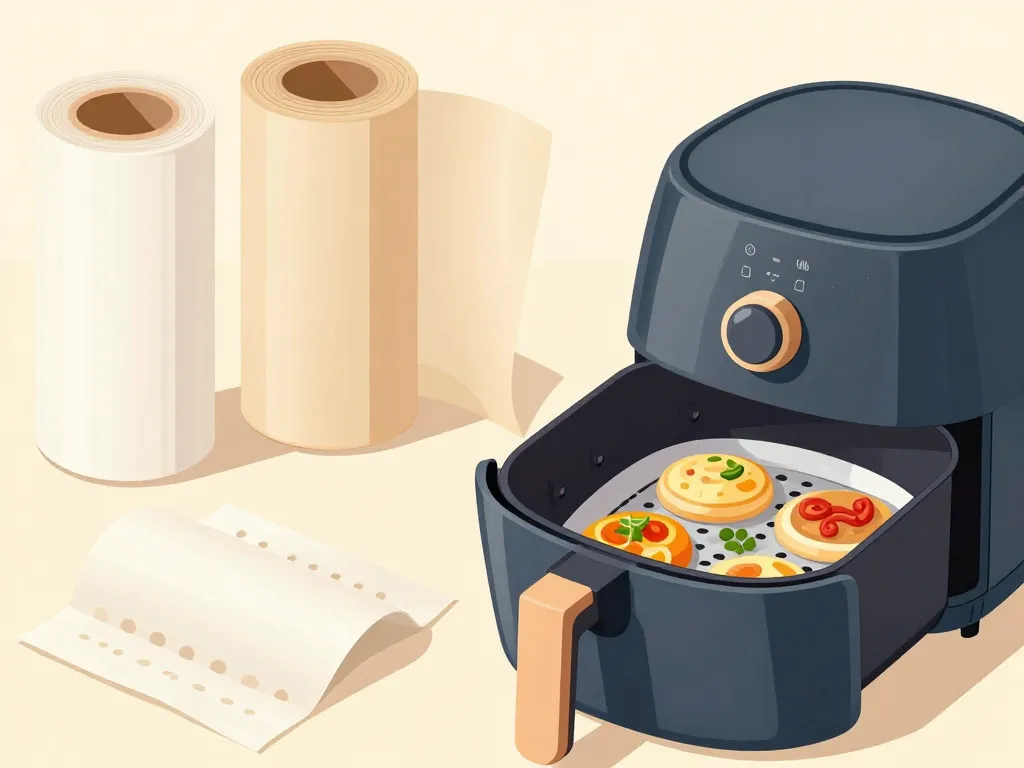 Comparatif visuel des différents papiers cuisson air fryer