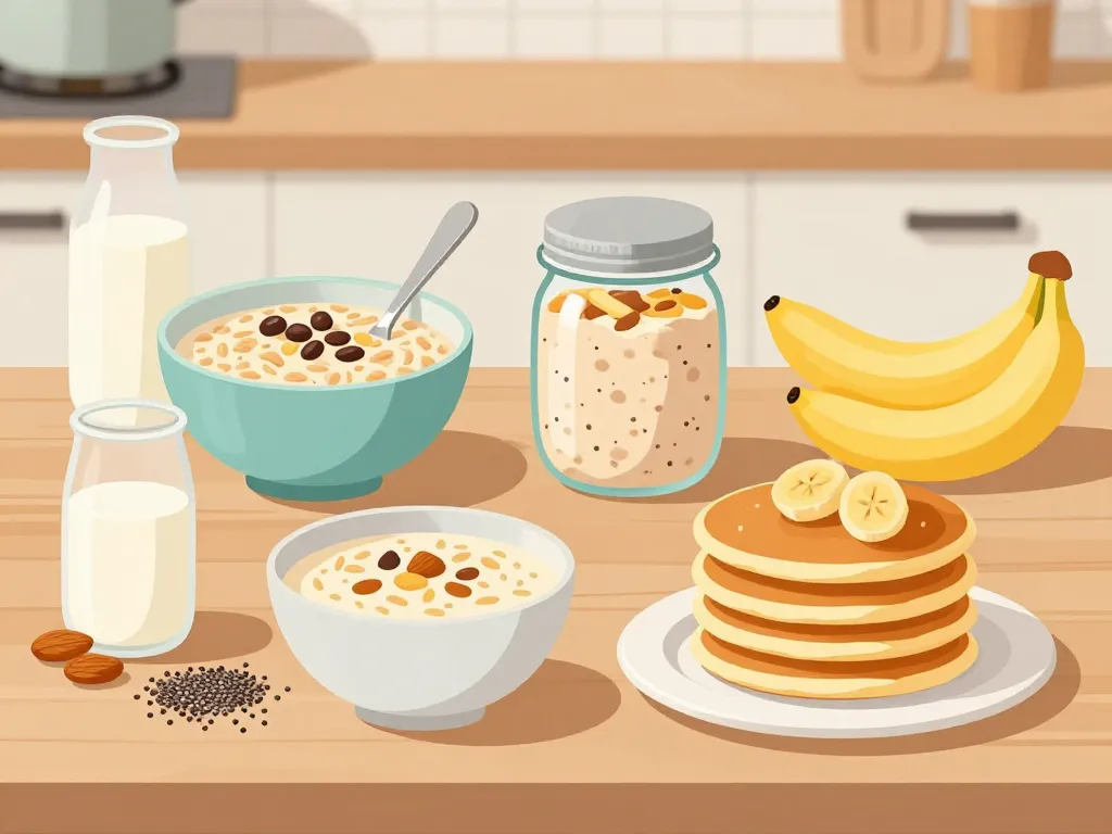 petit dejeuner flocon d avoine banane quatre recettes