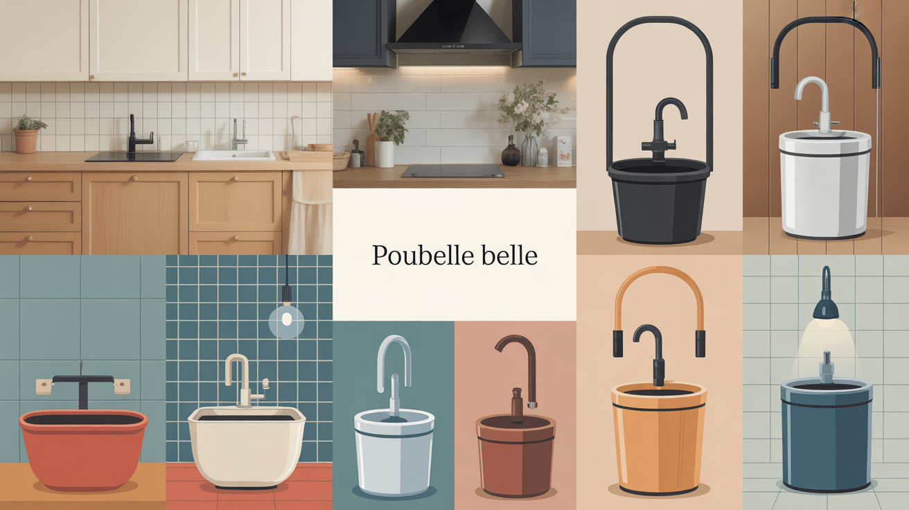 poubelle belle design intégrée à la déco