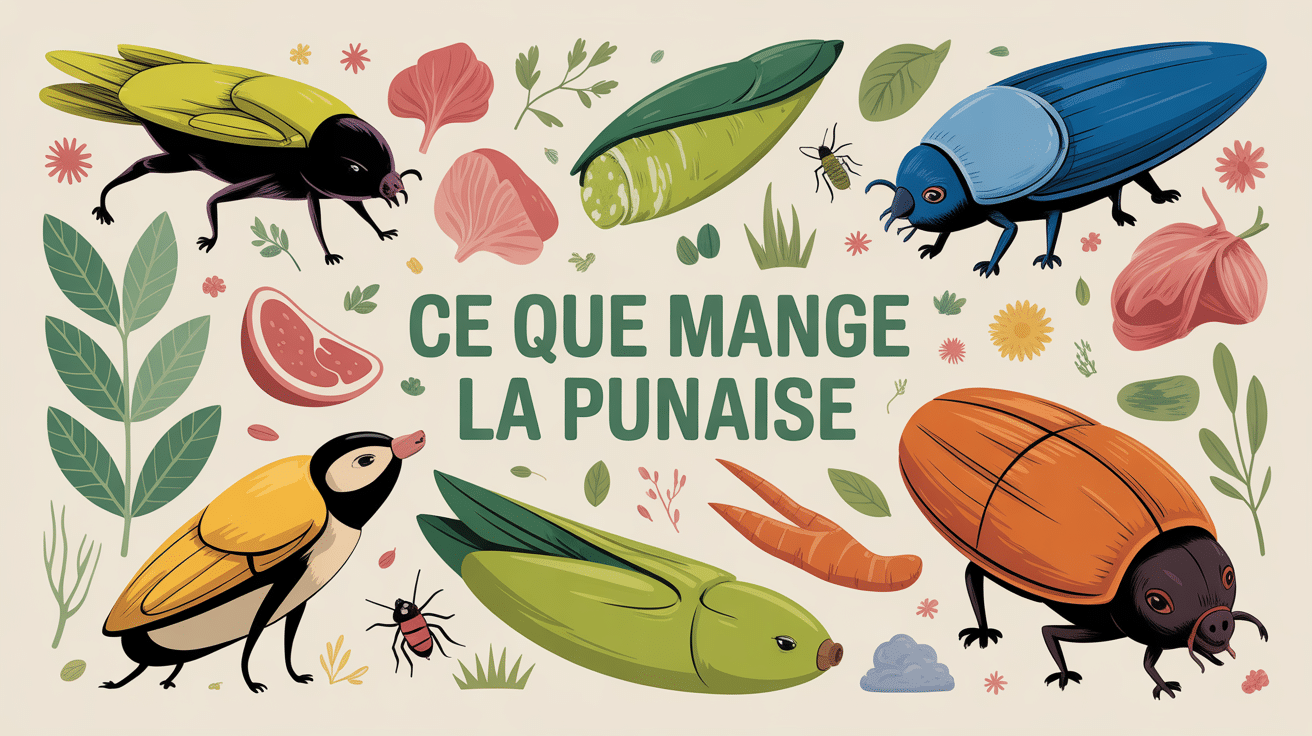 illustration que mange la punaise types d'aliments