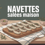 Recette des navettes salées maison présentées sur table rustique pour apéritif