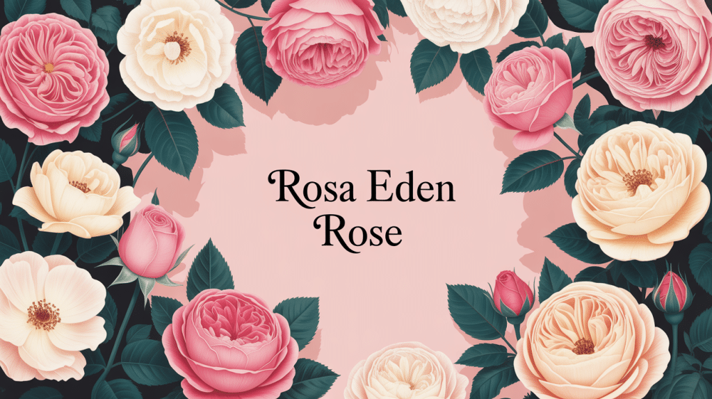 rosa eden rose variété grimpante romantique en jardin