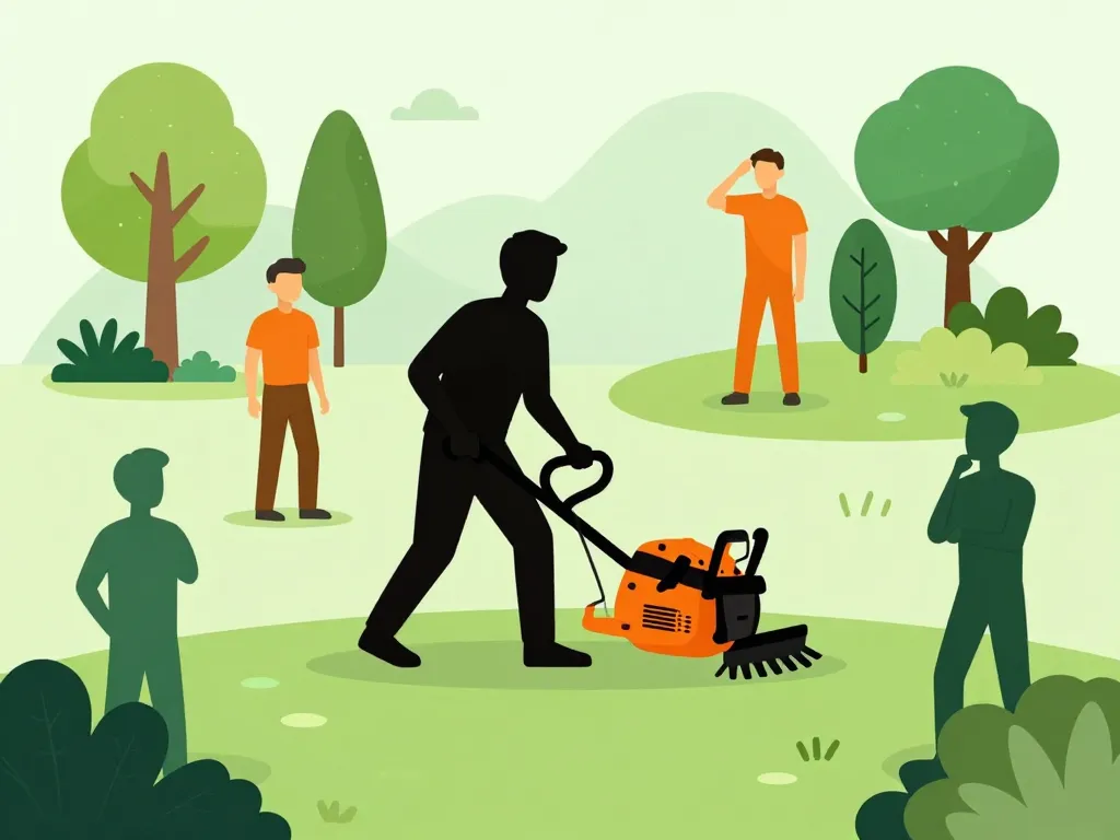 Stihl FS 411 avis illustration avec utilisateurs et paysage