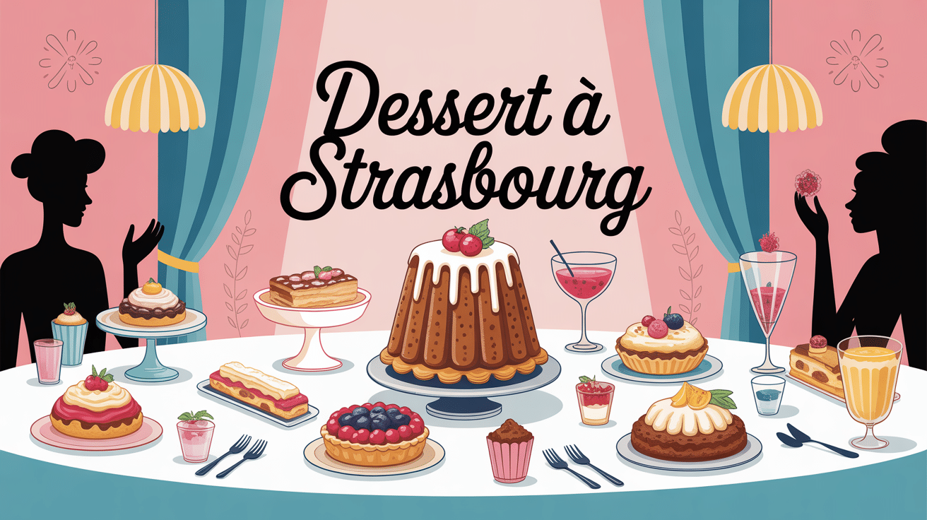 illustration strasbourg dessert kougelhopf tartes glaces