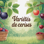 Vue sélection variété cerise jardin été