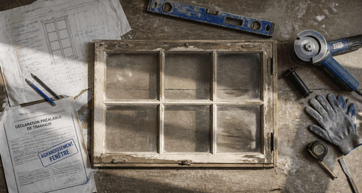 agrandir fenetre outils maçonnerie plan travaux