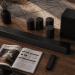 Barre de son ou home cinema sur table moderne
