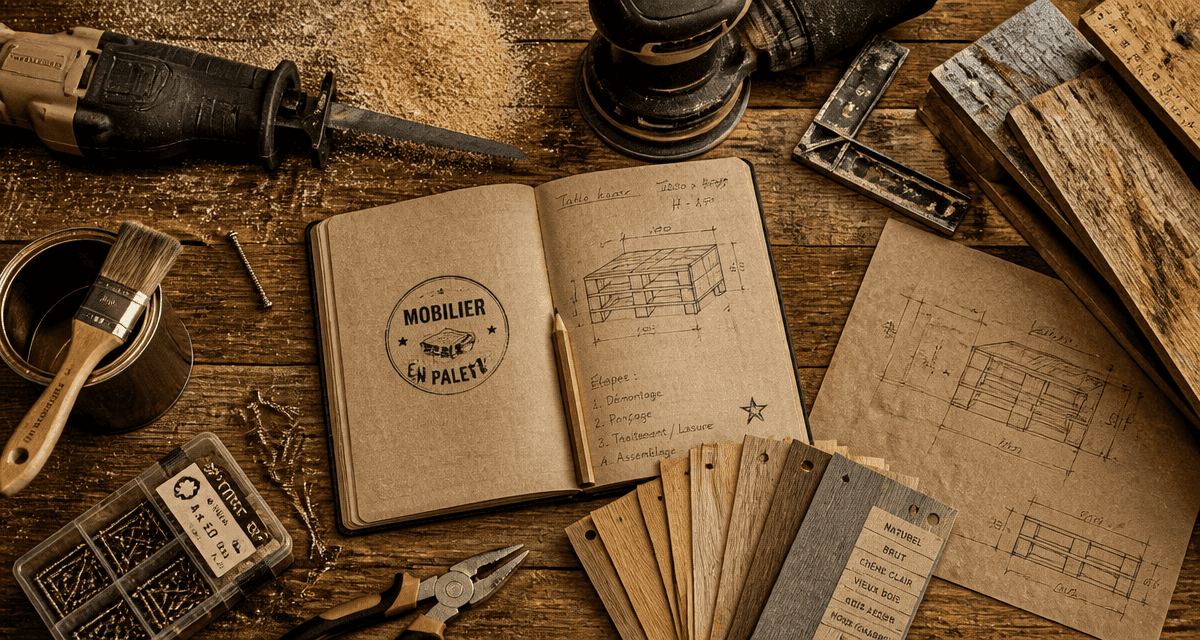 Fabriquer meuble palette outils et marquages sécurité