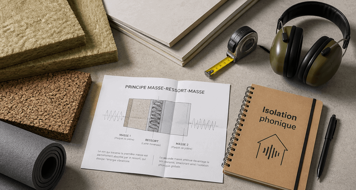 isoler phoniquement une pièce échantillons matériaux