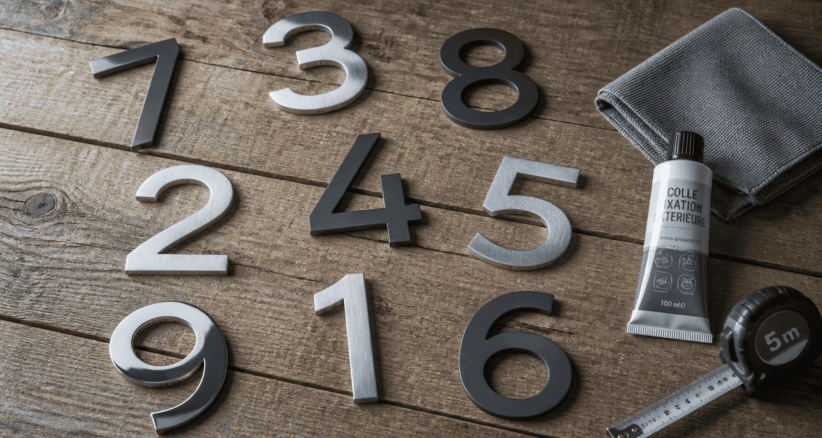 Numero de maison design moderne aluminium inox