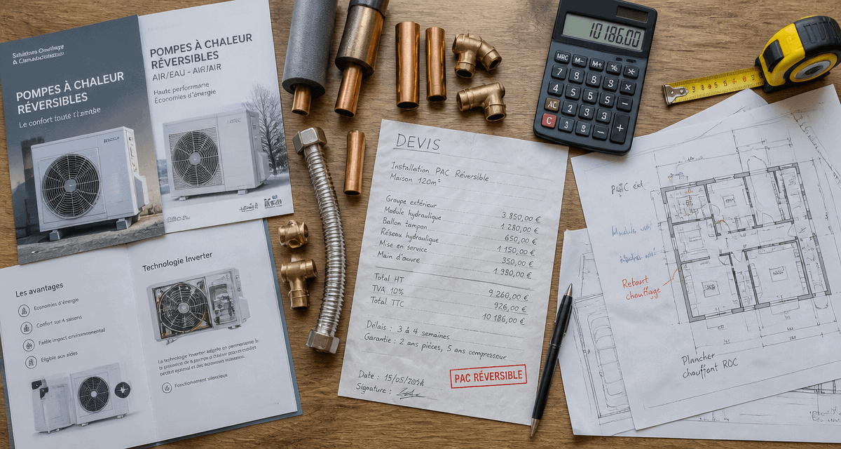 pompe à chaleur clim réversible prix sur bureau artisan