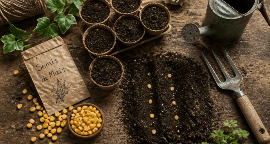 quand semer le mais graines et outils jardinage