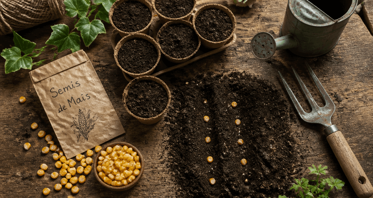 quand semer le mais graines et outils jardinage