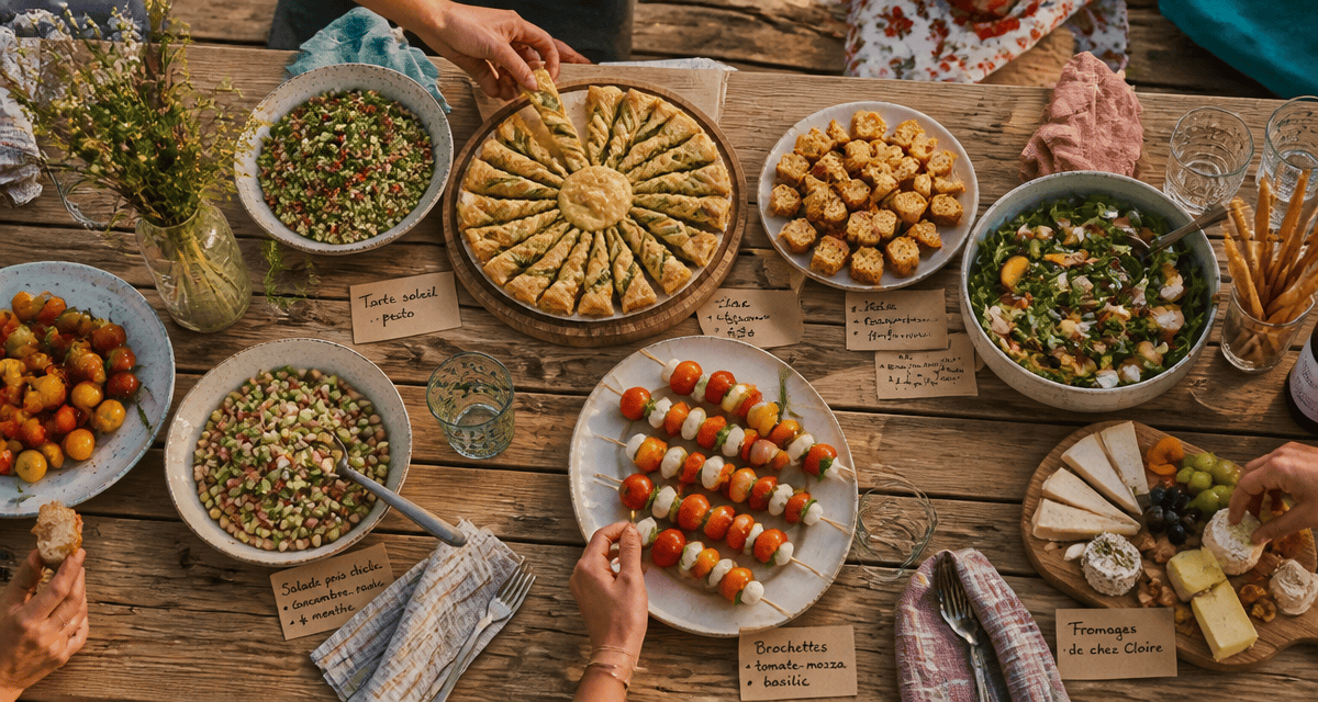 quel plat pour la fête des voisins table buffet