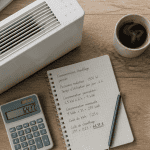 radiateur à inertie consommation sur bureau moderne