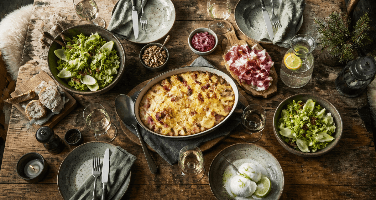 tartiflette accompagnement salade et pickles