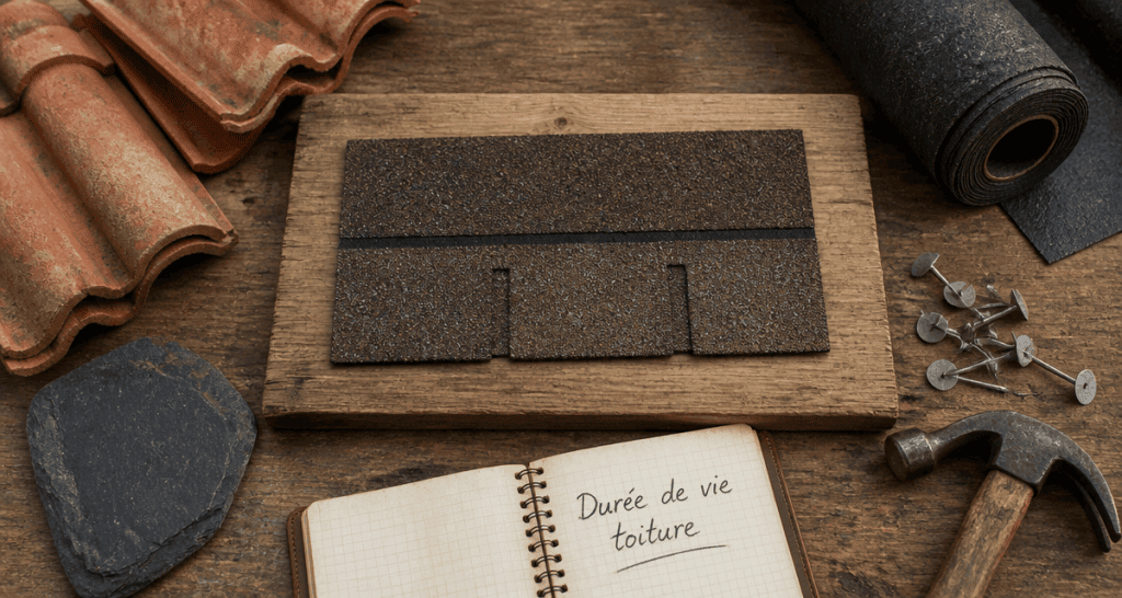 toiture en shingle durée de vie échantillon et outils