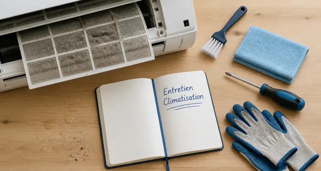 entretien climatiseur filtre et outils