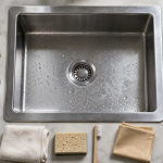 Nettoyage evier inox : calcaire sans rayer, chiffon microfibre et bicarbonate