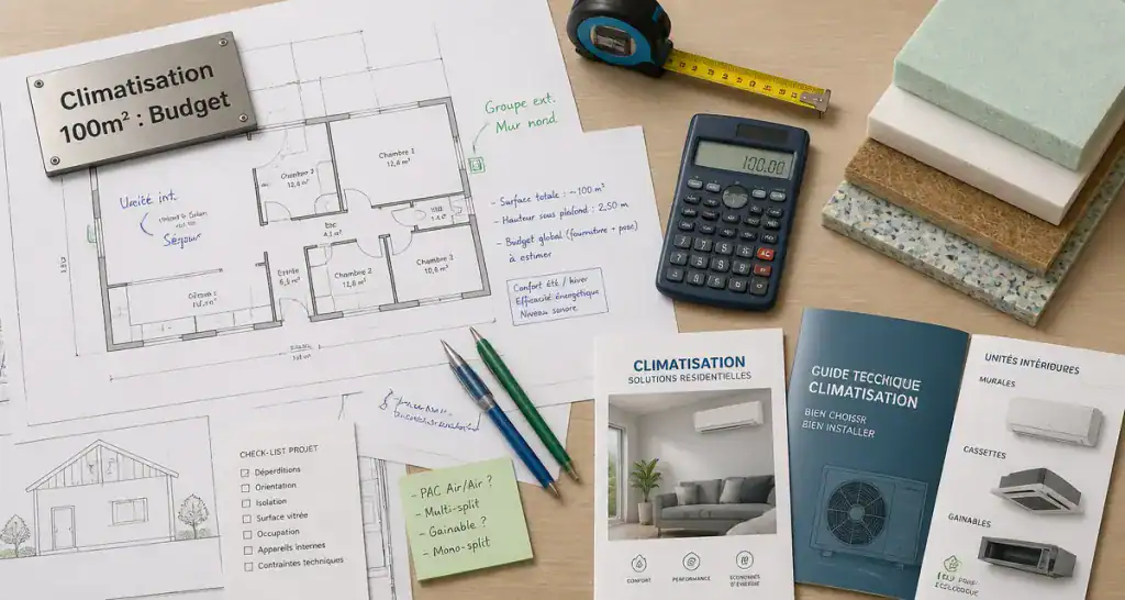 prix climatisation maison 100m2 plans et calculs