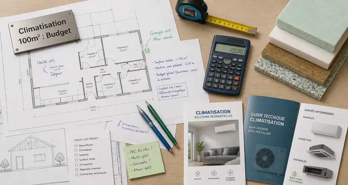 prix climatisation maison 100m2 plans et calculs