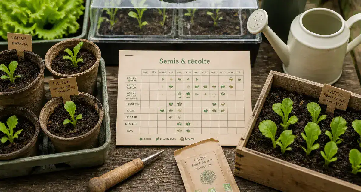 Quand planter des salades : calendrier de semis pour éviter la montée en graines